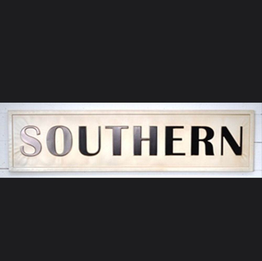 Embossed Metal Southern Sign